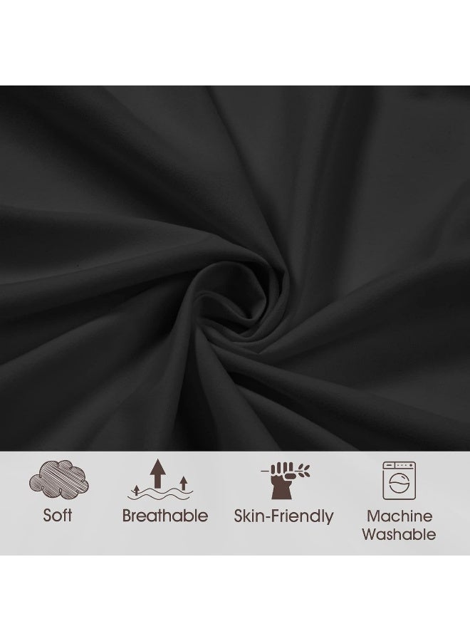 PHF Baby Changing Pad Covers for Boys Girls, 2 Pack Ultra Soft Breathable Microfiber Changing Pad Table Sheets for Most Baby Changing Pads, Black & Black - Image 5